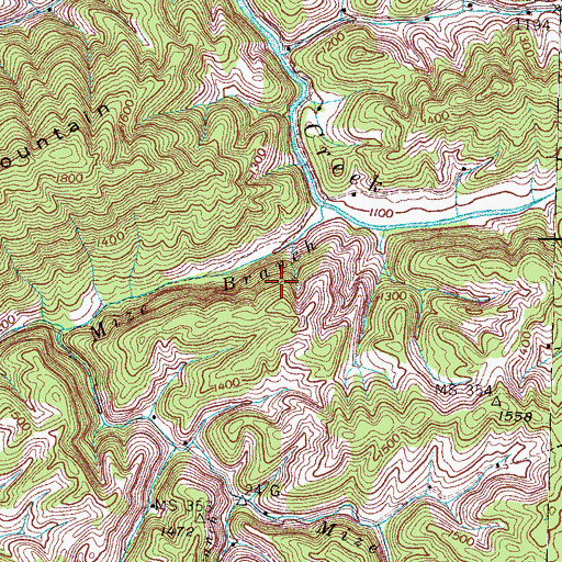 Topographic Map of Dunn Creek Division (historical), TN