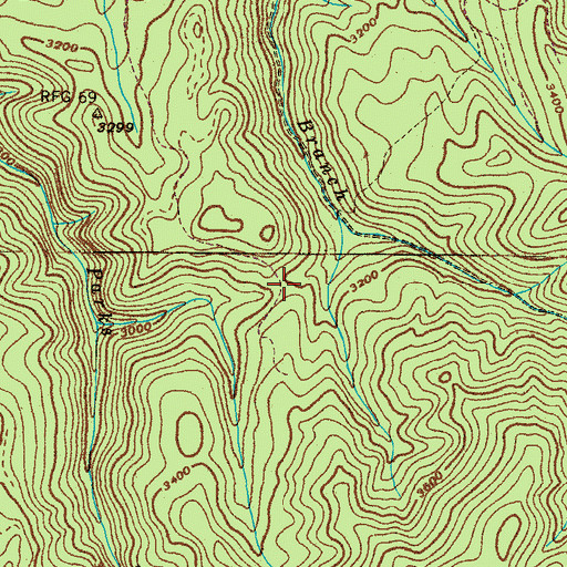 Topographic Map of Parks Gap, TN