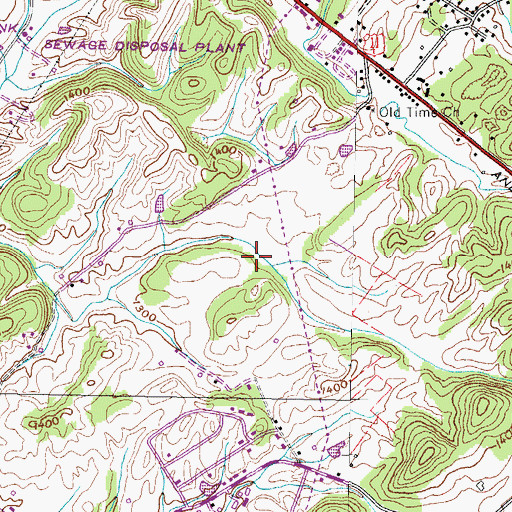 Topographic Map of Hartman Mine Number One, TN