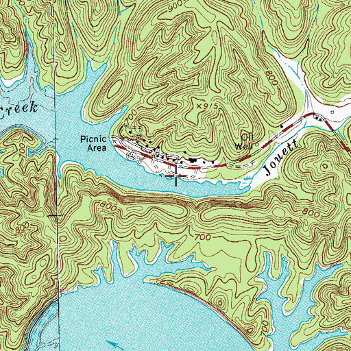 Topographic Map of Star Point Dock, TN