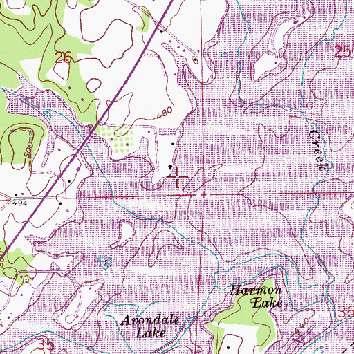 Topographic Map of Easonville (historical), AL