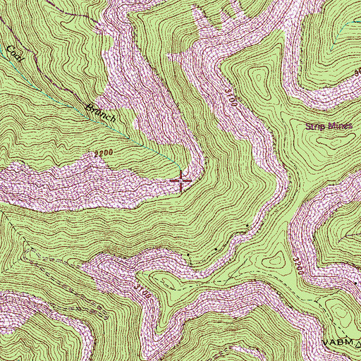 Topographic Map of Clinchmore Mine, TN