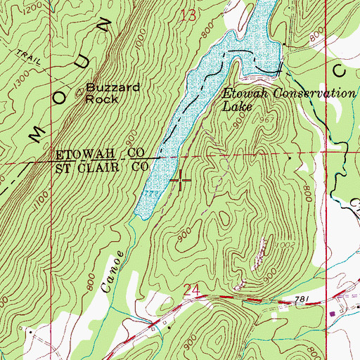 Topographic Map of Yellow Bluff, AL