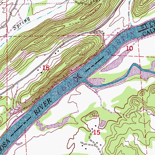 Topographic Map of Fombys Ferry (historical), AL