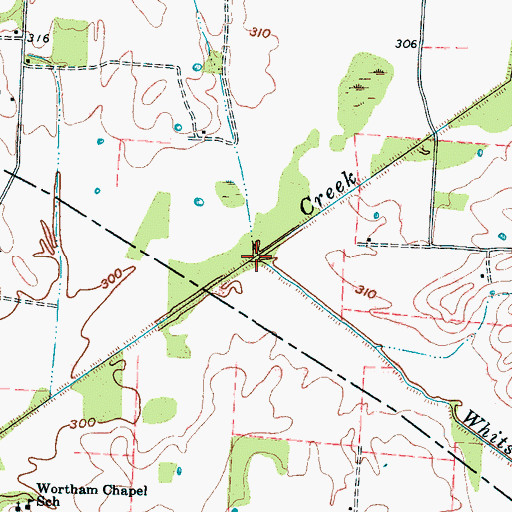 Topographic Map of Whitson Creek, TN