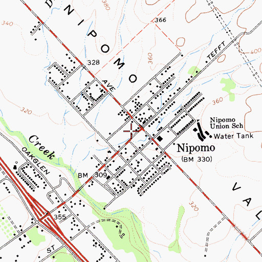 Topographic Map of Nipomo, CA