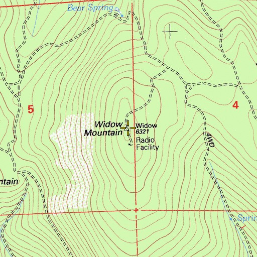 Topographic Map of Big Valley Mountains, CA