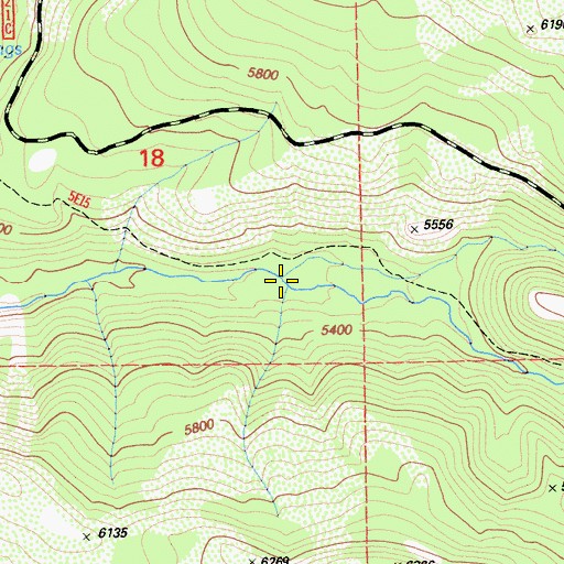 Topographic Map of Scotts John Creek, CA