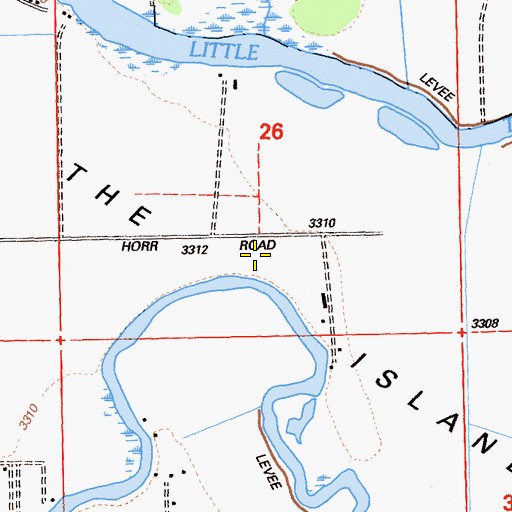Topographic Map of The Island, CA