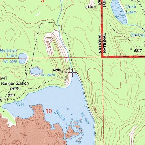 Topographic Map of Butte Creek, CA
