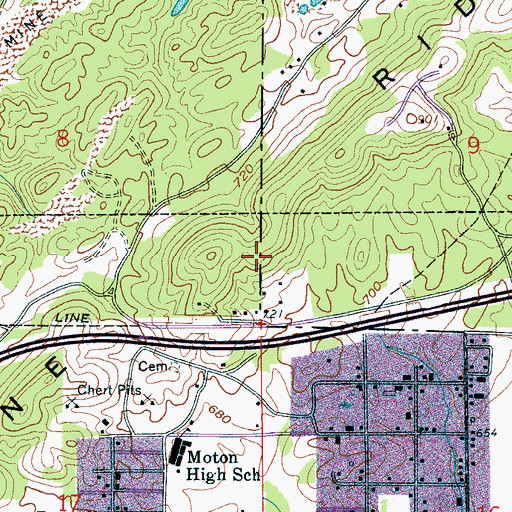 Topographic Map of Calaway Slope Mine, AL