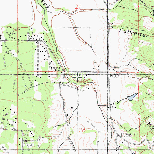 Topographic Map of Fife Ranch, CA