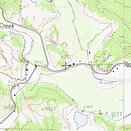 Topographic Map of Hopper Ranch, CA