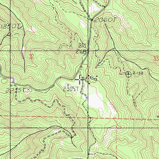 Topographic Map of Lookout Ranch, CA