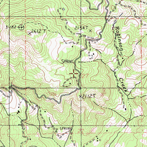 Topographic Map of Pine Ridge School (historical), CA