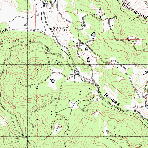 Topographic Map of Sylvandale (historical), CA