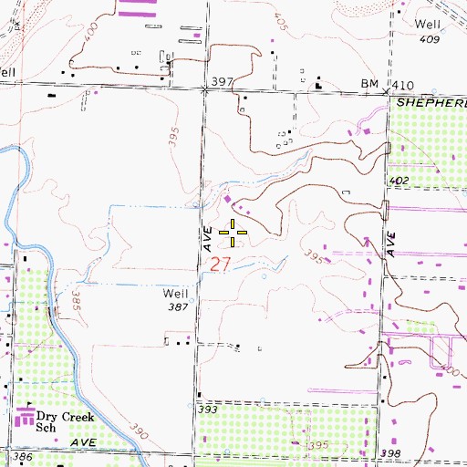 Topographic Map of Larsen Heliport, CA