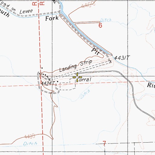 Topographic Map of Likely Airport, CA