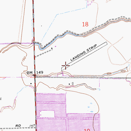 Topographic Map of 59 Ranch Airport, CA