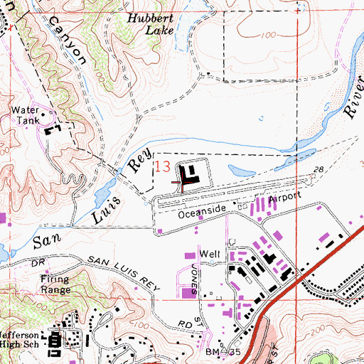 Topographic Map of Bob Maxwell Memorial Airfield, CA