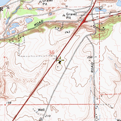 Topographic Map of Siller Bros Inc Airport (historical), CA