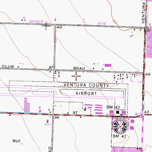 Topographic Map of Rotor-Aids Maintenance Hangar Heliport, CA