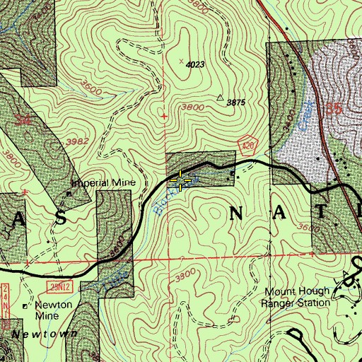 Topographic Map of Quincy Helitack Base Heliport, CA