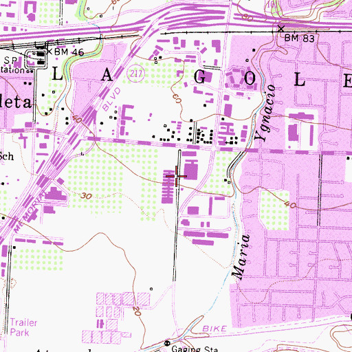 Topographic Map of Goleta Valley Community Hospital Heliport, CA