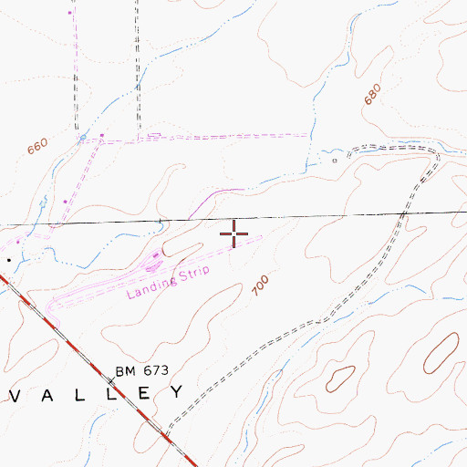 Topographic Map of Shepherd Ranch Airport, CA