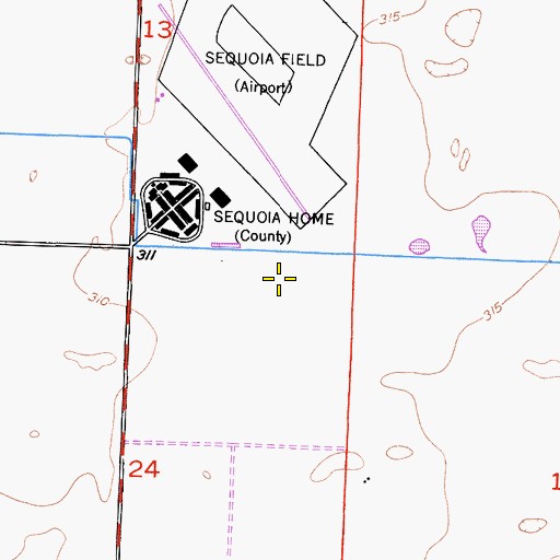 Topographic Map of Gilbert Aviation Heliport, CA