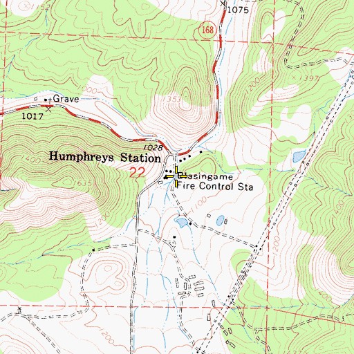 Topographic Map of Blasingame Fire Control Station, CA