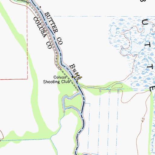 Topographic Map of Colusa Shooting Club, CA