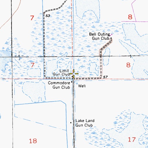 Topographic Map of Limit Gun Club, CA