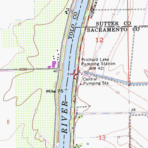 Topographic Map of Prichard Lake Pumping Station, CA