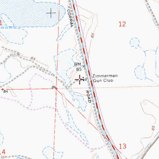 Topographic Map of Zimmerman Gun Club, CA