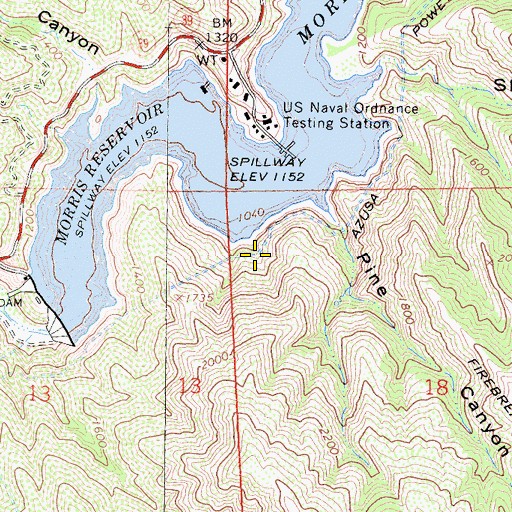 Topographic Map of Azusa Powerplant Conduit, CA