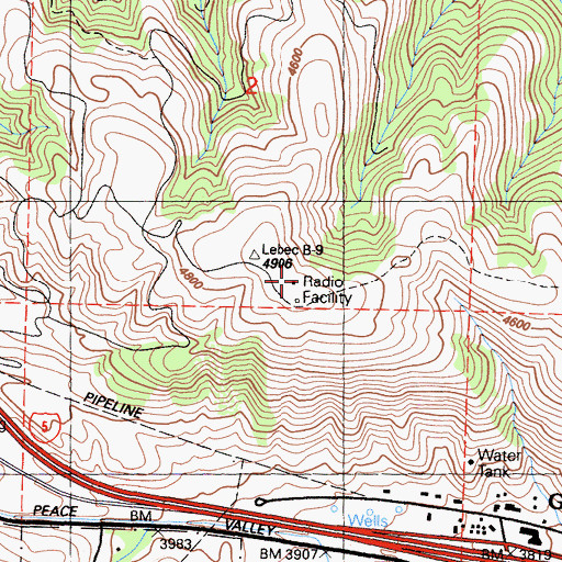 Topographic Map of Vortog Radio Navigation Station (historical), CA