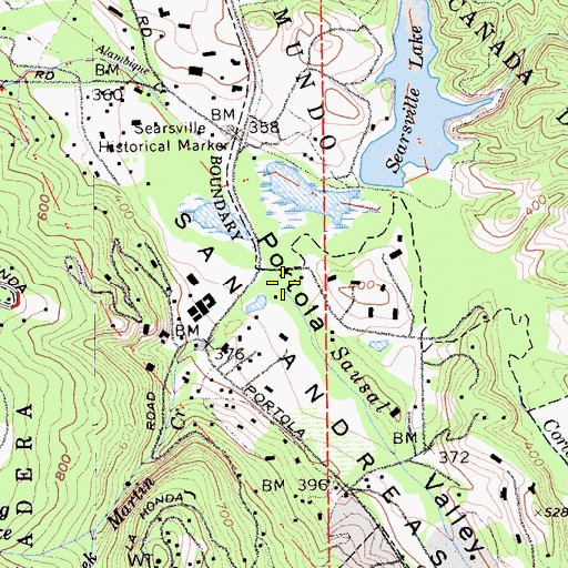 Topographic Map of Sausal Creek, CA