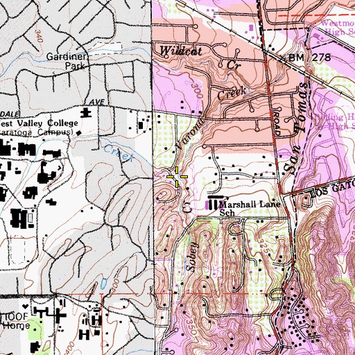 Topographic Map of Sobey Creek, CA
