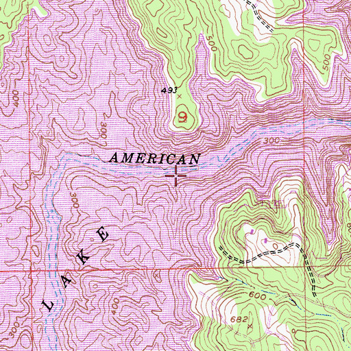 Topographic Map of South Fork American River, CA