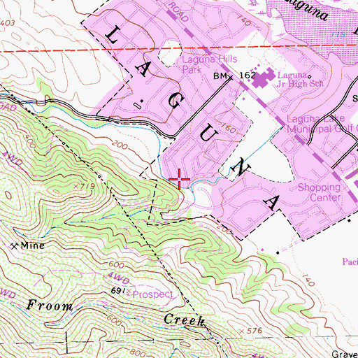 Topographic Map of Prefumo Canyon, CA