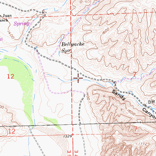 Topographic Map of Sandy Canyon, CA