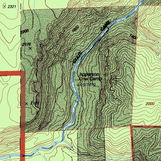 Topographic Map of Apperson Cow Camp, CA