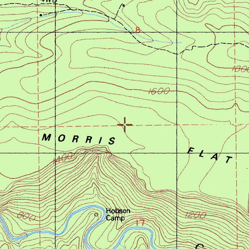 Topographic Map of Morris Flat, CA