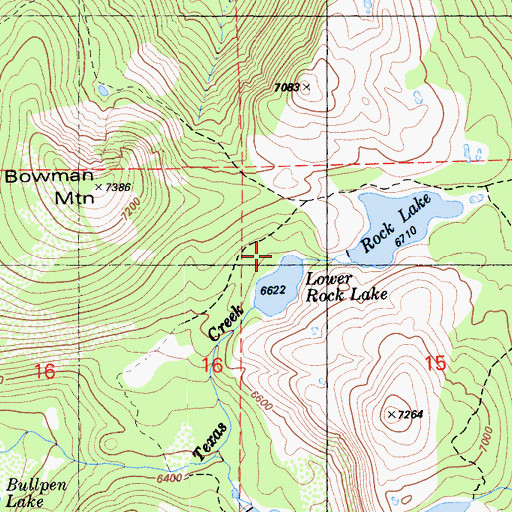 Topographic Map of Linsey Lake Trail, CA