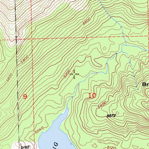 Topographic Map of Spaulding Lake Trail, CA