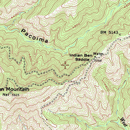 Topographic Map of Iron Target Shooting Area, CA