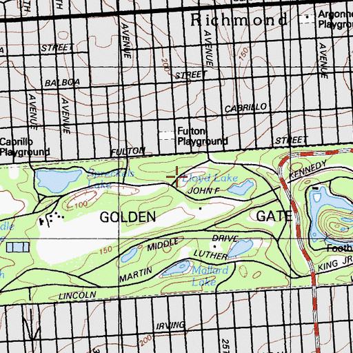 Topographic Map of Marx Meadows, CA