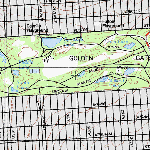 Topographic Map of Metson Lake, CA
