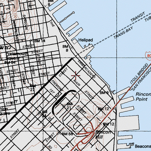 Topographic Map of Rincon Center, CA